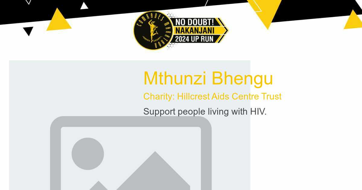 Race For Charity | Mthunzi Bhengu